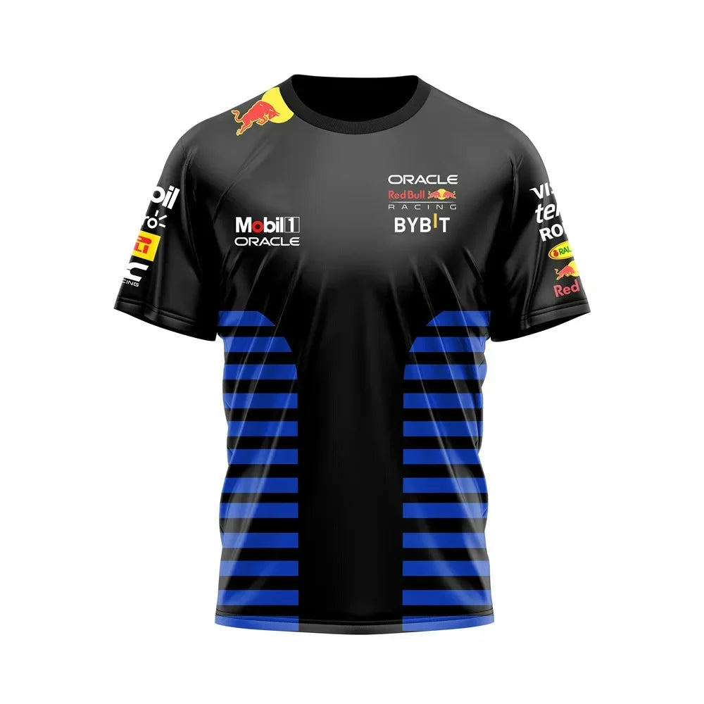 Red Bull Racing T-shirt 3D Printed Fashionable Men's T-shirt Red Bull Short Sleeved Sports Quick Drying Red Bull Men's Clothing