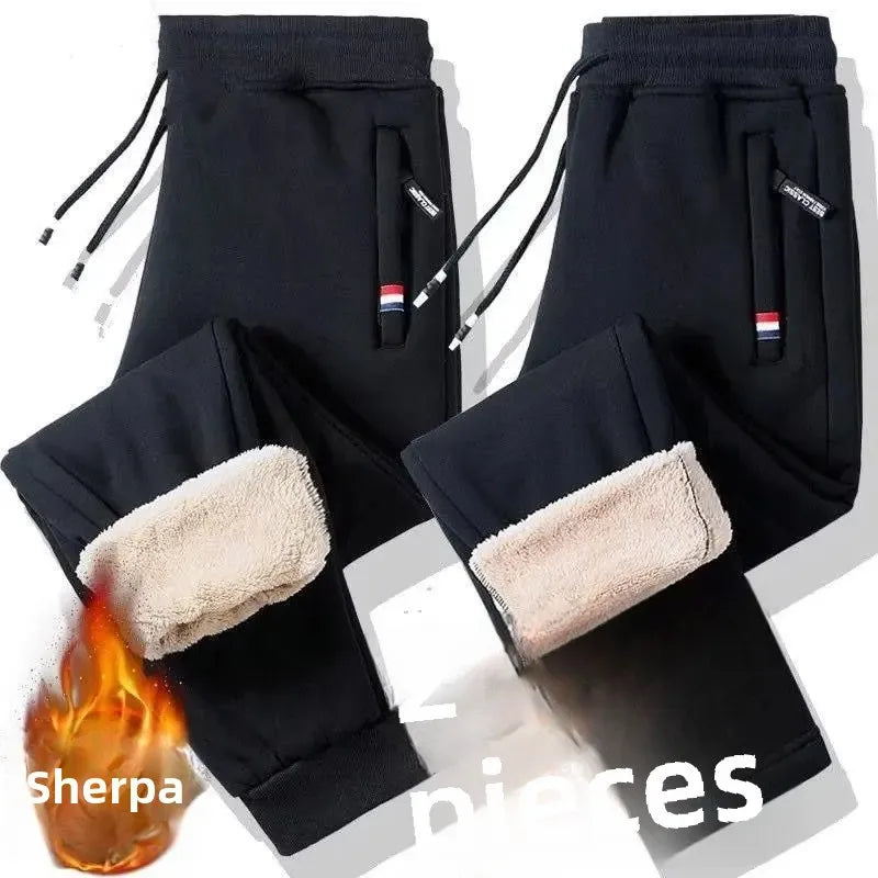 Clearance Sale Thickened Fleece-Lined Men's Winter Trousers Sport Casual Pants Plus Size Comfortable Warm Men's Pants