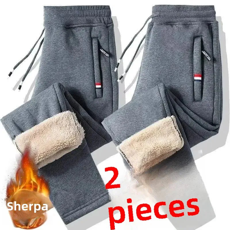 Clearance Sale Thickened Fleece-Lined Men's Winter Trousers Sport Casual Pants Plus Size Comfortable Warm Men's Pants