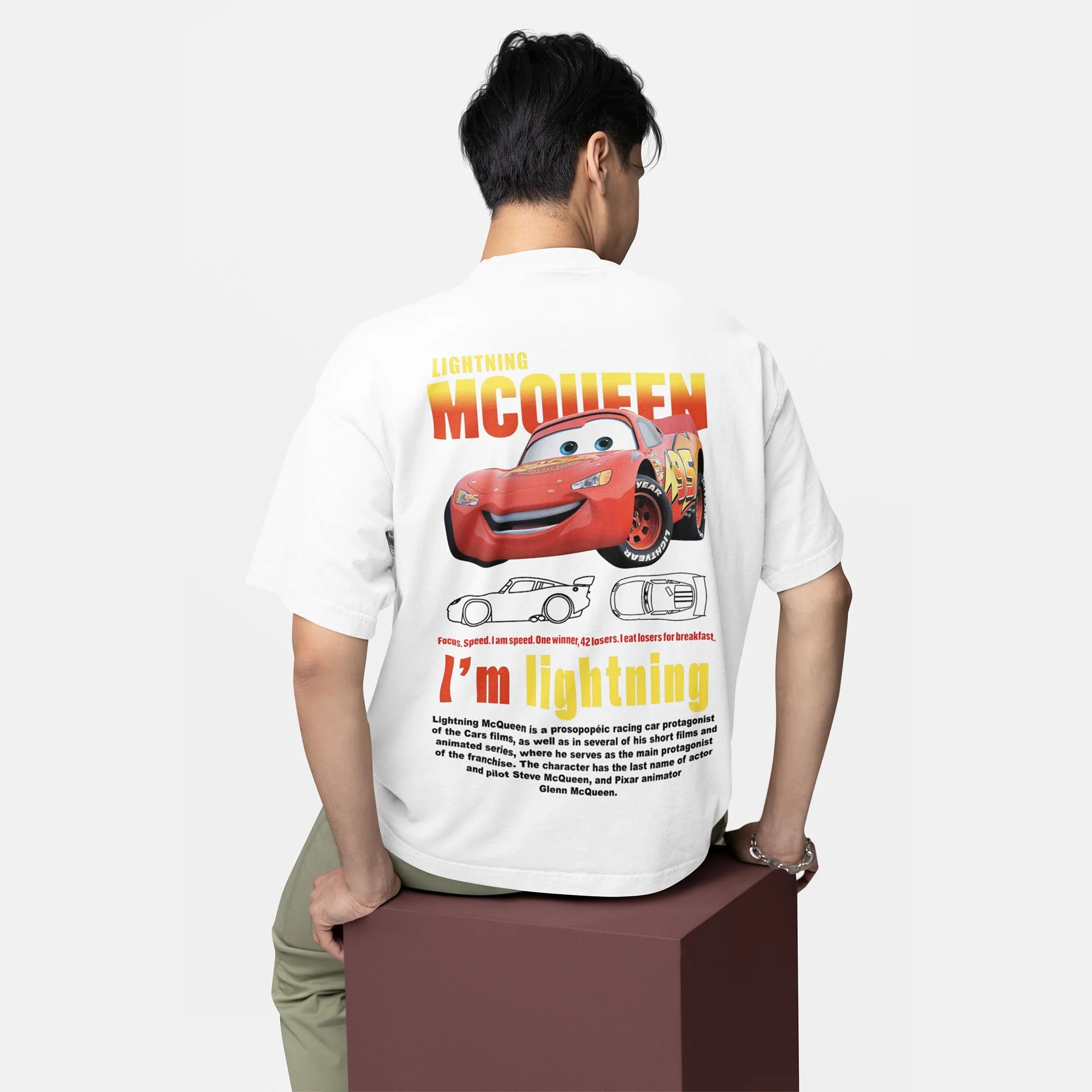 Men Sally I'm Lightning Cars T Shirts Mcqueen Cotton Clothing Creative Short Sleeve Round Collar Tee Shirt Plus Size T-Shirts