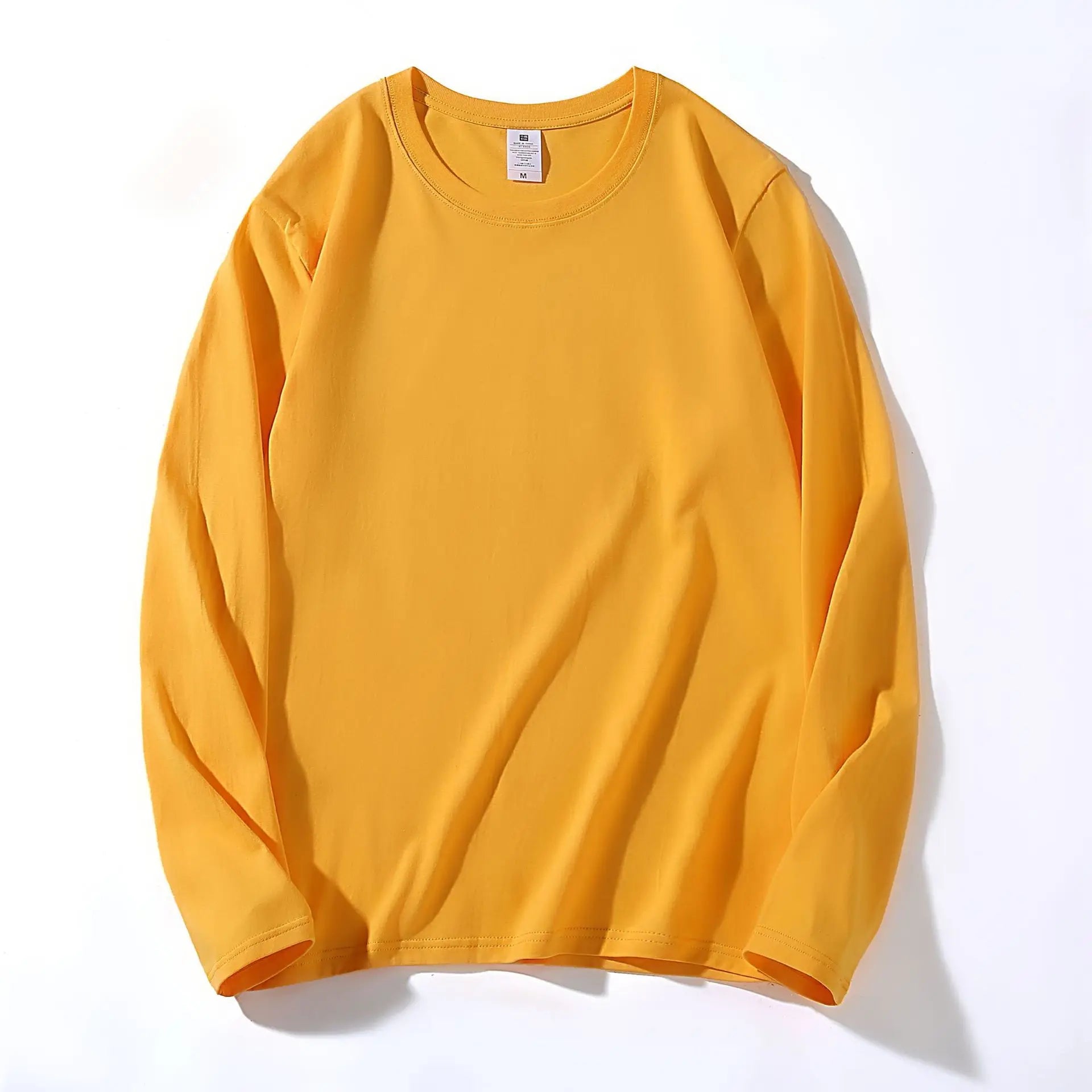 Cotton 100% Long-sleeved Men's T Shirt MRMT 2025 Brand New Round-collar Solid-color Men T-shirt for Male Tshirt Man Tops Tees