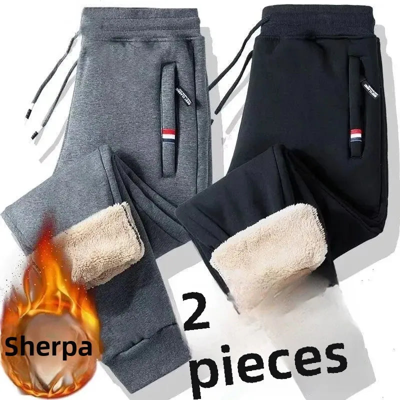 Clearance Sale Thickened Fleece-Lined Men's Winter Trousers Sport Casual Pants Plus Size Comfortable Warm Men's Pants