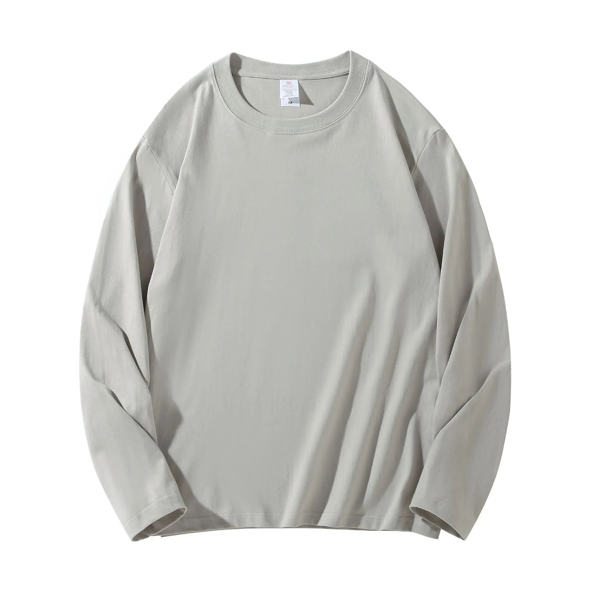 Cotton 100% Long-sleeved Men's T Shirt MRMT 2025 Brand New Round-collar Solid-color Men T-shirt for Male Tshirt Man Tops Tees