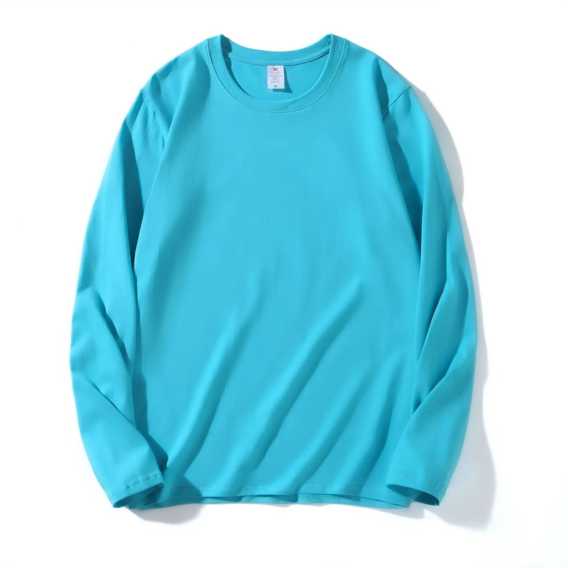 Cotton 100% Long-sleeved Men's T Shirt MRMT 2025 Brand New Round-collar Solid-color Men T-shirt for Male Tshirt Man Tops Tees