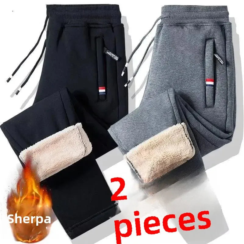 Clearance Sale Thickened Fleece-Lined Men's Winter Trousers Sport Casual Pants Plus Size Comfortable Warm Men's Pants