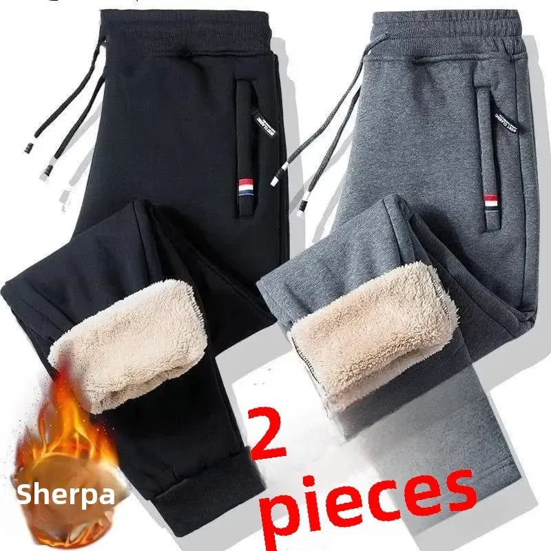 Clearance Sale Thickened Fleece-Lined Men's Winter Trousers Sport Casual Pants Plus Size Comfortable Warm Men's Pants