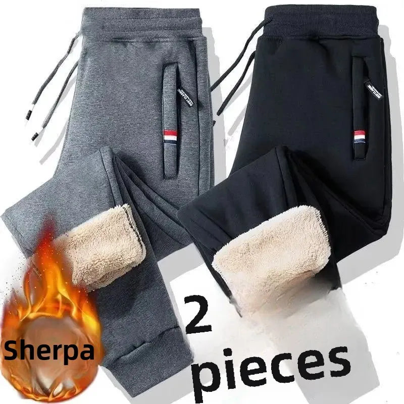 Clearance Sale Thickened Fleece-Lined Men's Winter Trousers Sport Casual Pants Plus Size Comfortable Warm Men's Pants