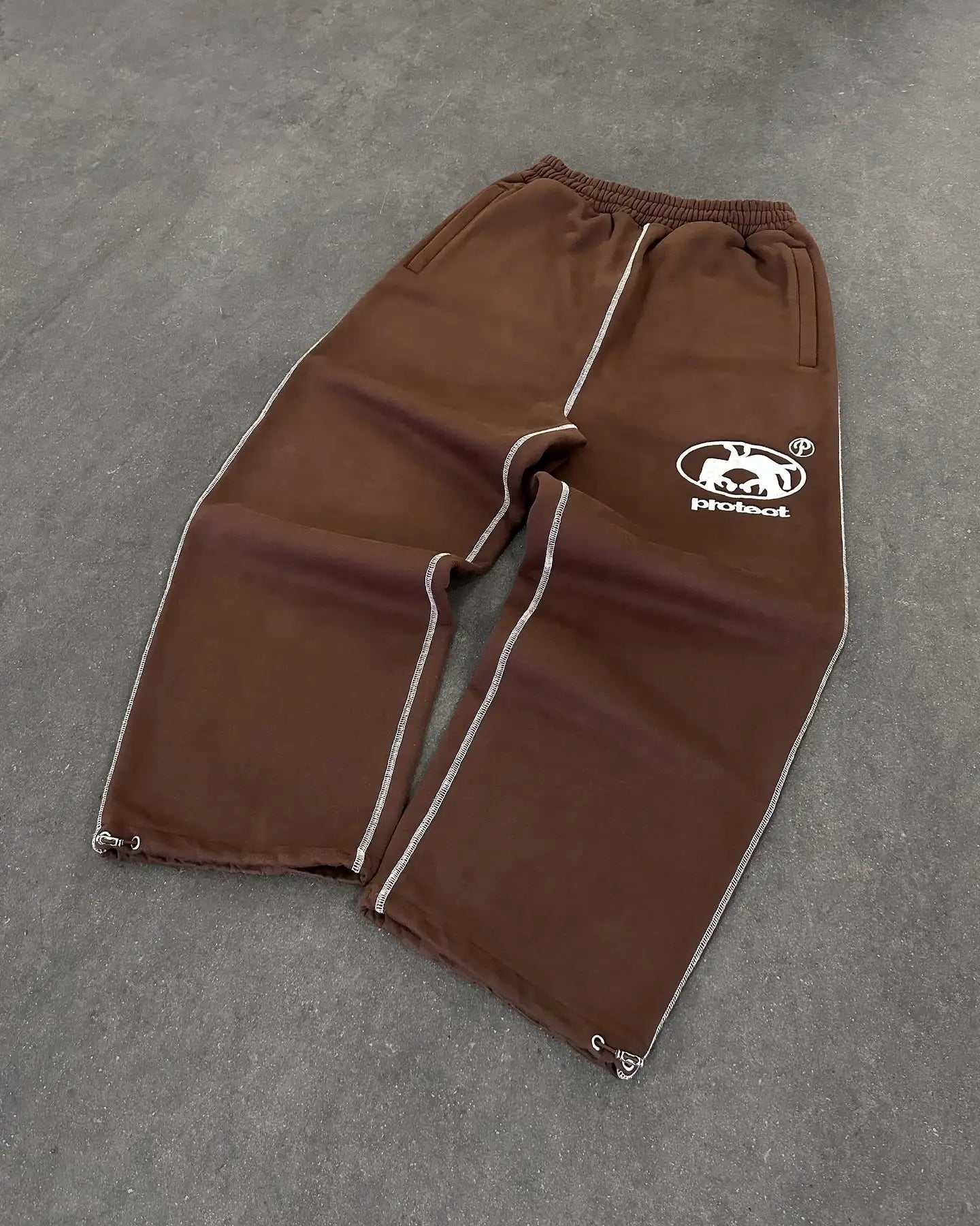 Street wear PROTECT Fashion Letter Embroidery Loose Sweatpants Men's And Women's Y2K Harajuku Hip-Hop Gothic Casual Joker Pants