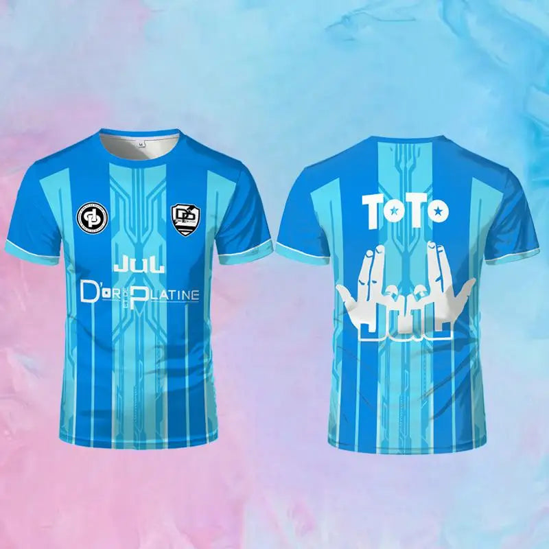JUL Maillot TOTO Et Ninetta Jerseys Men's And Women's Trendy Rap Culture Printed T-shirts Breathable Football Training Uniforms