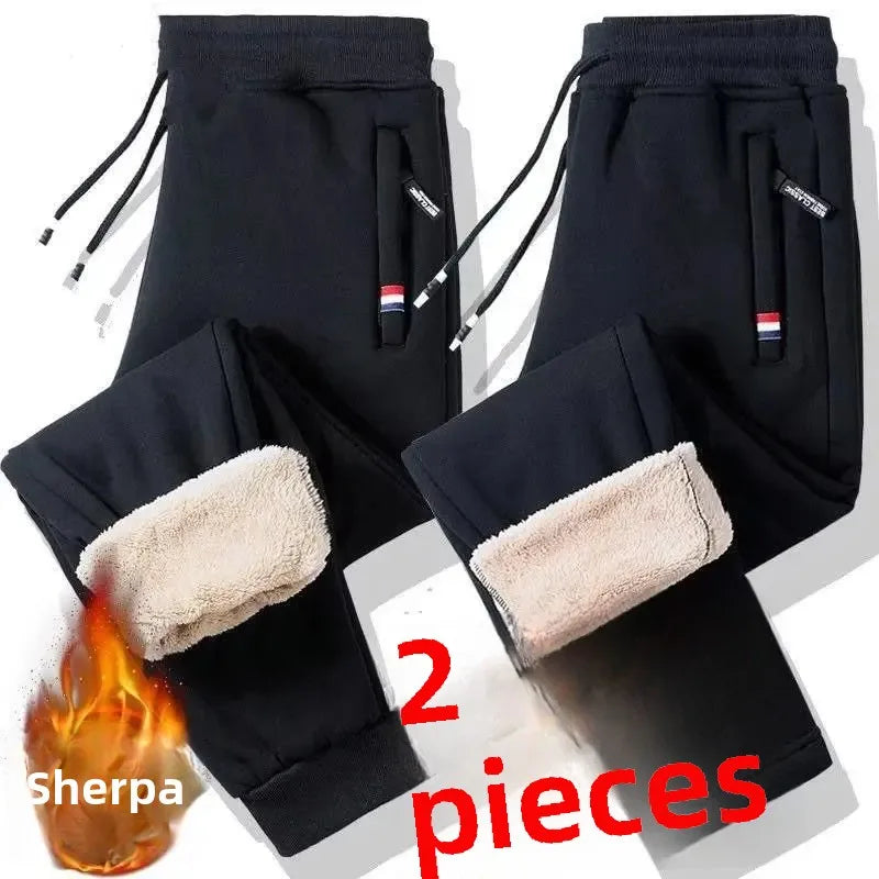 Clearance Sale Thickened Fleece-Lined Men's Winter Trousers Sport Casual Pants Plus Size Comfortable Warm Men's Pants