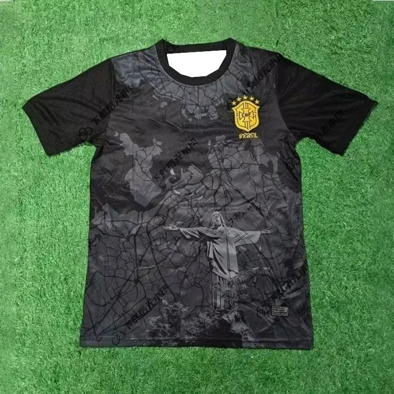 2025 Summer 3D Printing Special Edition Jersey Brazil Short-sleeved Football Jersey Quick-drying Sweat-absorbing  Moto