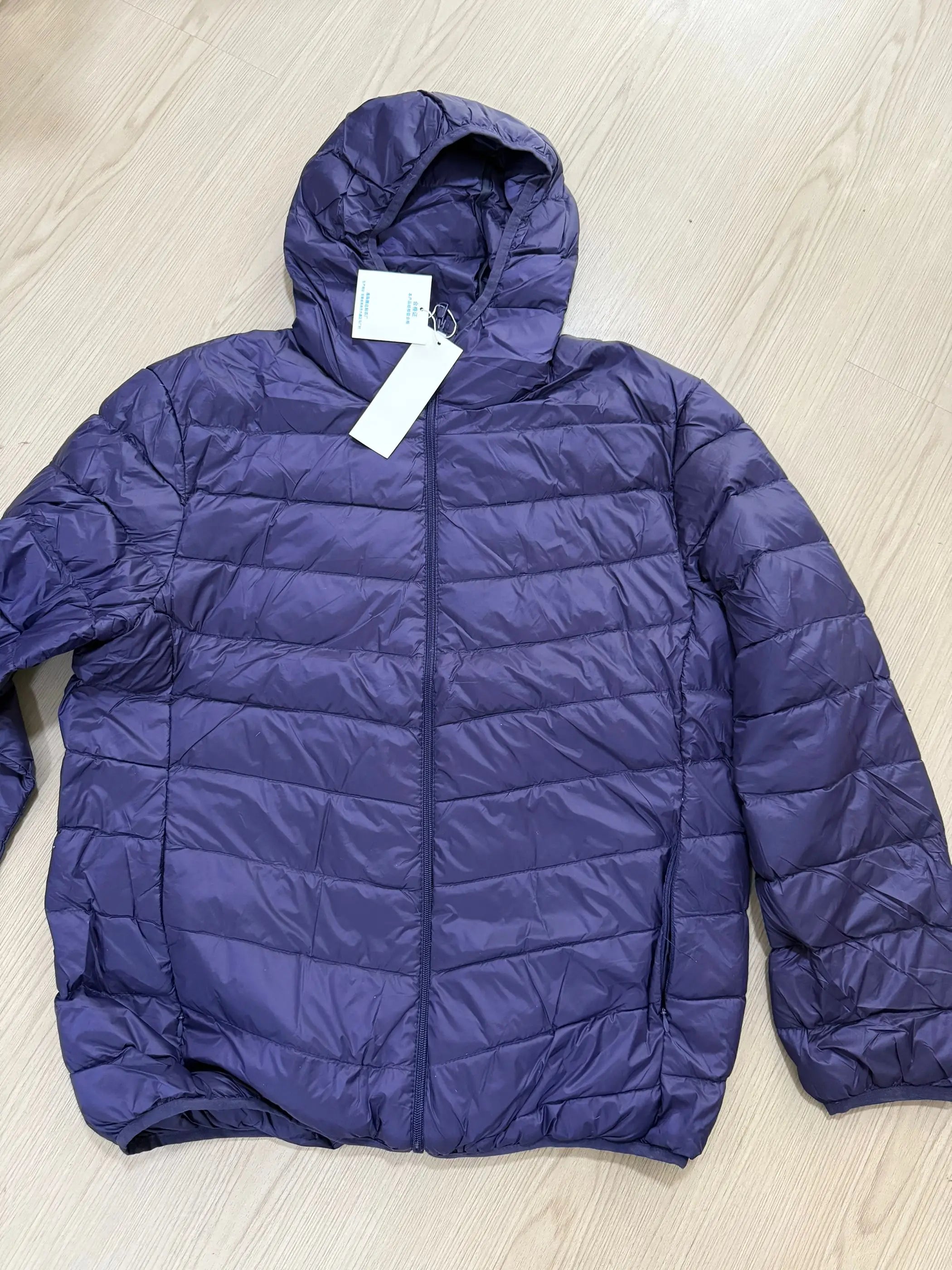 0-10℃ Men's Winter Jacket Ultra Light Duck Down Jackets Portable Hooded Puffer Feather Thin Parkas Windproof Outerwear Coat 5XL