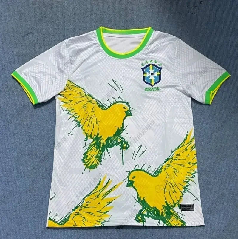 2025 Summer 3D Printing Special Edition Jersey Brazil Short-sleeved Football Jersey Quick-drying Sweat-absorbing  Moto