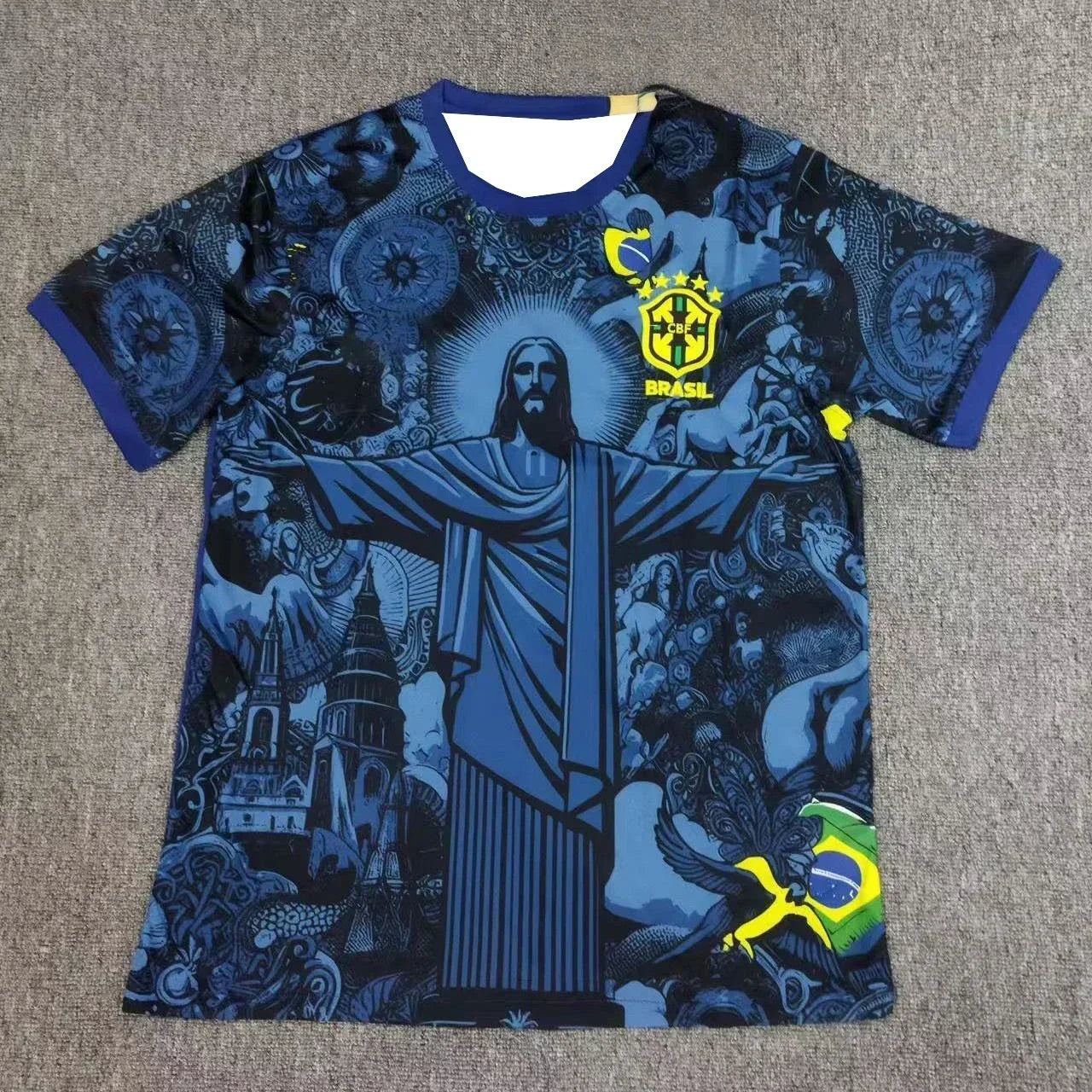 2025 Summer 3D Printing Special Edition Jersey Brazil Short-sleeved Football Jersey Quick-drying Sweat-absorbing  Moto