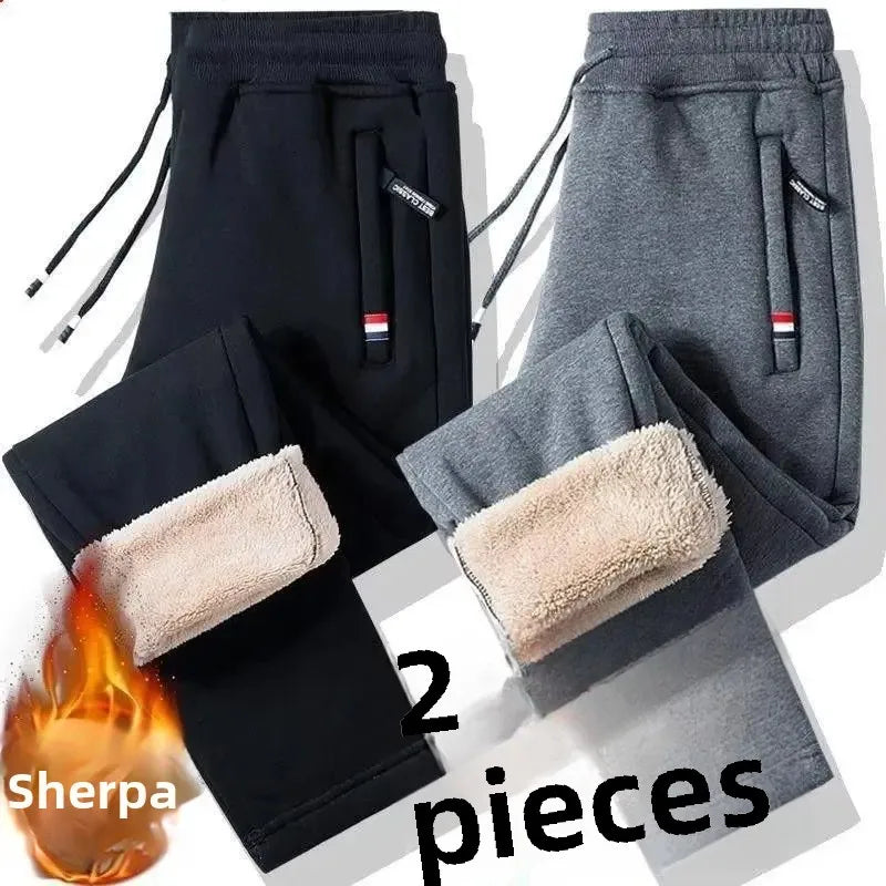 Clearance Sale Thickened Fleece-Lined Men's Winter Trousers Sport Casual Pants Plus Size Comfortable Warm Men's Pants